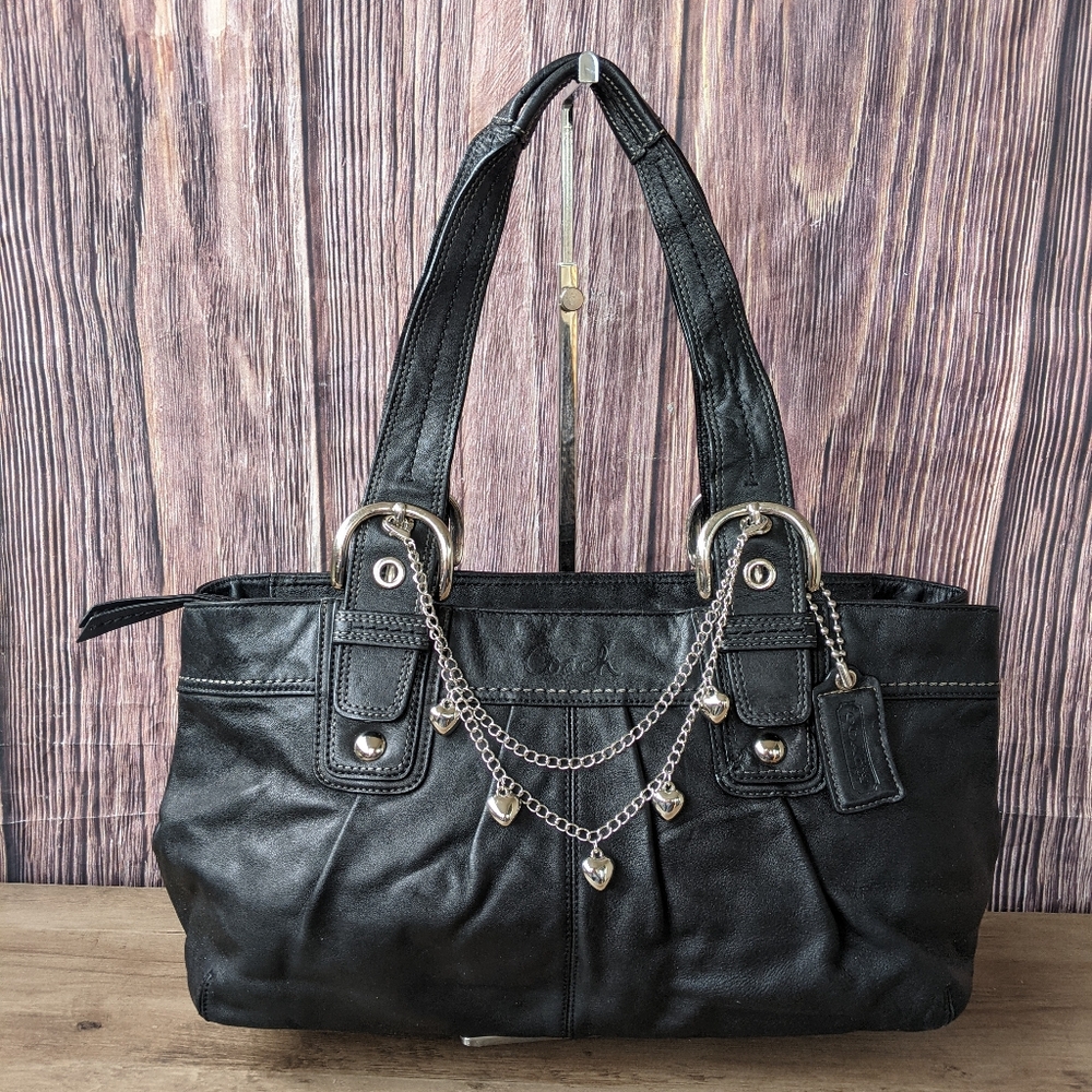 Vintage Coach Soho Pleated Leather Shoulder Bag
